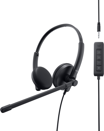 DELL Stereo (WH1022), Wired, 20 - 20000 Hz,  Headset/Headphones, Black
