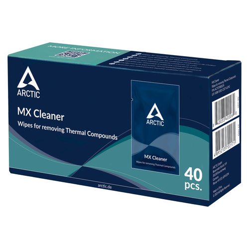 ARCTIC MX Cleaner 40 Wipes for CPU, GPU & Heatsink Thermal Compound Removal Kit