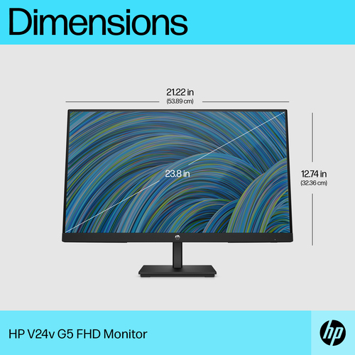 HP V24v G5, 60.5 cm (23.8"), 1920 x 1080 pixels, Full HD, LCD Monitor
