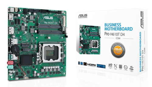 ASUS PRO H610T D4-CSM Thin Mini-ITX H610 Business Motherboard