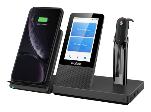 Side view of Yealink WH67 UC headset showing adjustable headband and controls