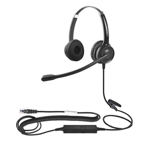 JLC Pilot RJ9 Aviation, Professional Noise-Canceling Headset/Headphones, Black