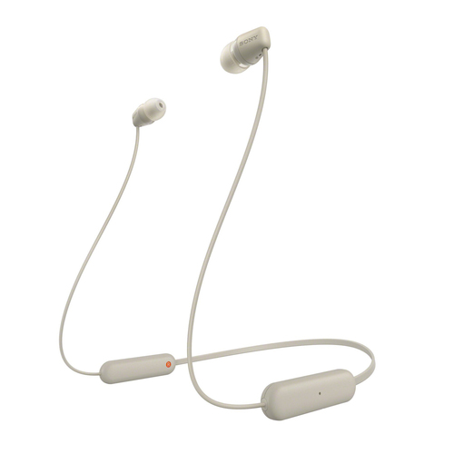 Sony WI-C100, Wireless, 20 - 20000 Hz, Calls/Music, Headset/Earbuds, Beige