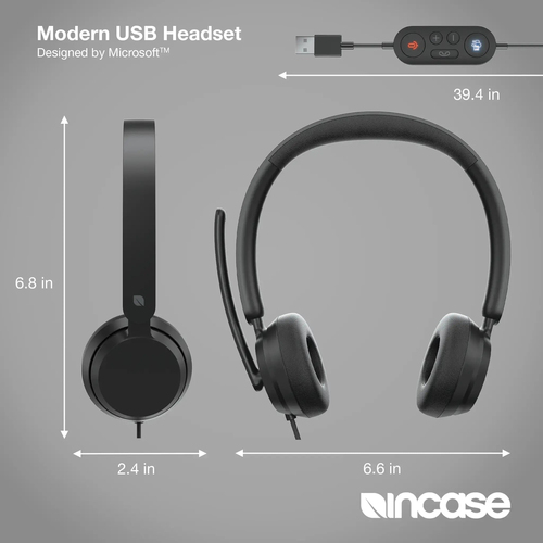 Incase Microsoft Modern USB, Wired, Headset/Headphone, Black