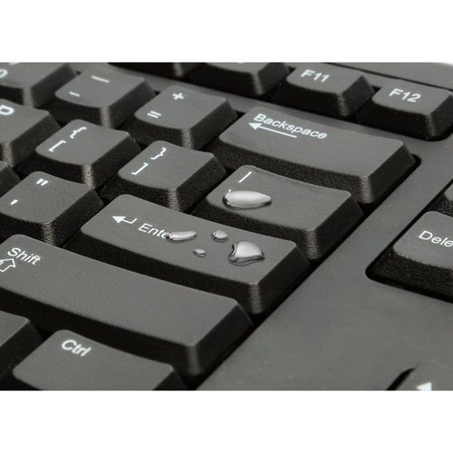 Kensington ValuKeyboard black USB wired keyboard UK QWERTY with 105 key full size layout for work