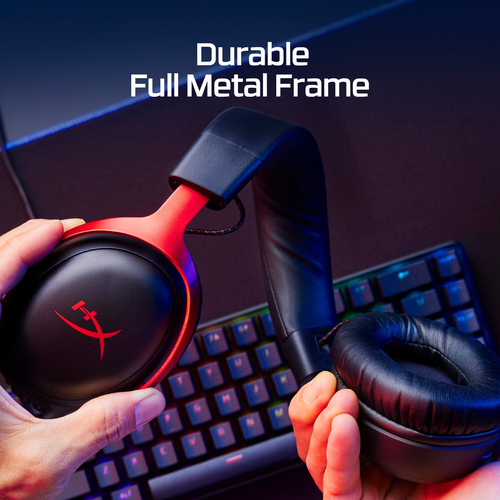 HyperX Cloud III - Gaming Headset (Black/Red), Wired, Gaming, Black & Red Headphone
