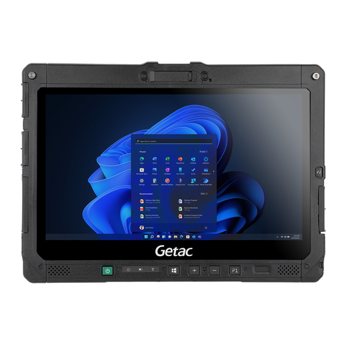 Getac K120 G2 rugged tablet front view, 12.5 inch Full HD display in black with Windows 11 Pro