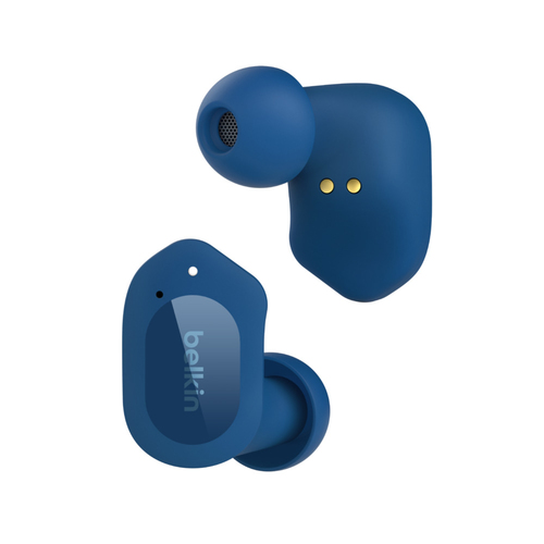 Belkin SOUNDFORM Play (AUC005BTBL), True Wireless Stereo, Headset/Earbuds, Blue