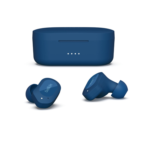 Belkin SOUNDFORM Play (AUC005BTBL), True Wireless Stereo, Headset/Earbuds, Blue