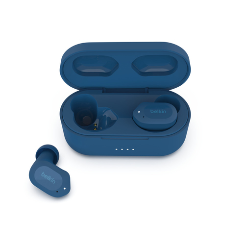 Belkin SOUNDFORM Play (AUC005BTBL), True Wireless Stereo, Headset/Earbuds, Blue