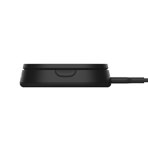 Belkin WIA008MYBK wireless charger black image USB‑C cable connected
