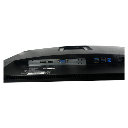 Office setup with Origin Storage 24" monitor and USB hub connectivity