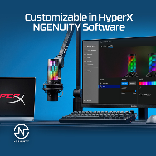 HyperX QuadCast 2 S USB Table Microphone 20–20000 Hz Black Wired