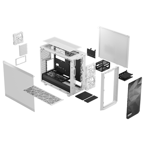 Fractal Design Meshify 2 Lite, Steel, Tempered glass Mid Tower PC Case