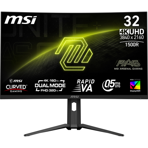 MSI (MAG 321CUPDF), 80 cm (31.5"), 3840 x 2160 pixels, 4K Ultra HD, LCD Monitor