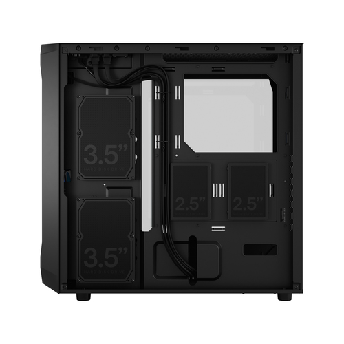 Fractal Design Focus 2, Black Steel, Tempered glass, Mid Tower PC Case