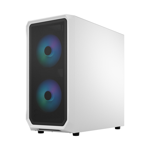 Fractal Design Focus 2, White, Steel, Tempered glass, Mid Tower PC Case