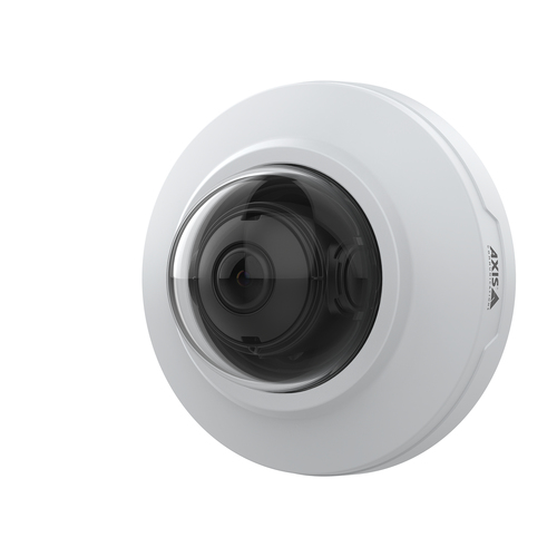 Axis Communications 02374-001 indoor wired dome IP camera ceiling mounted white design for office surveillance