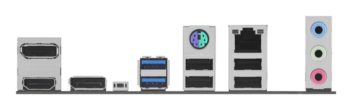 ASUS TUF Gaming A620M-PLUS rear IO ports HDMI DisplayPort USB