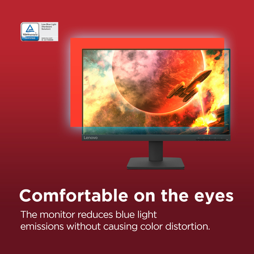 Lenovo L22-4e 21.5 inch monitor side angle image on stand