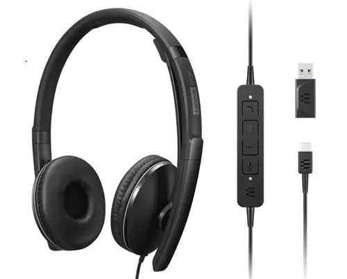 Lenovo (4XD1M39029), Wired, 20 - 20000 Hz, Headset/Headphones, Black