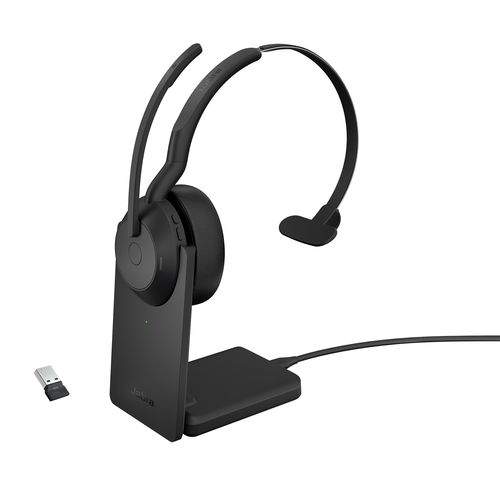 Jabra Evolve2 55 Link380a UC Mono, Wired & Wireless,  20 - 20000 Hz, Headset/Headphones, Black