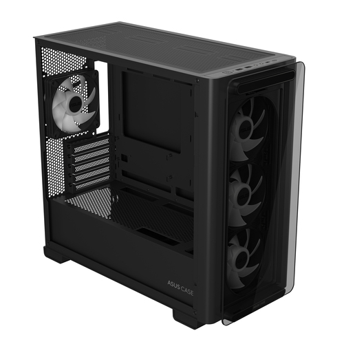 ASUS A23 PLUS TG ARGB BLACK, micro ATX, Mini-ITX, Multi, PC Case