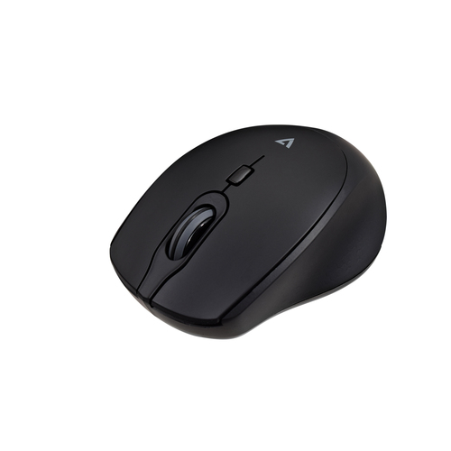 V7 MW350 Wireless Pro Silent Mouse, Ambidextrous, Optical, RF, 1600 DPI, Black