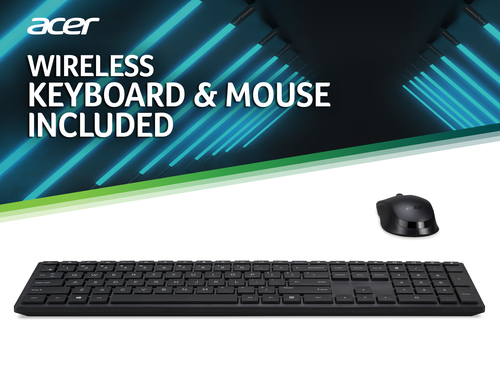 Acer Aspire TC-1780 tower PC showing sleek black chassis design