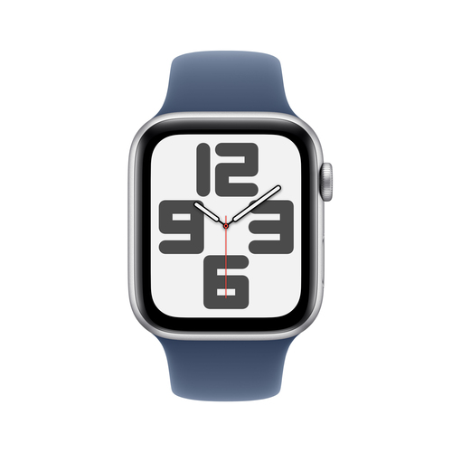 Apple Watch SE Silver Aluminium case with Blue Denim Sport Ban