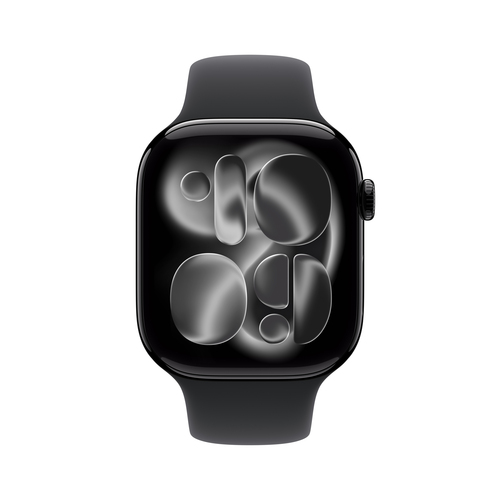Apple Smartwatch Series 11 with rubber band, GPS satellite support, and magnetic charging cable