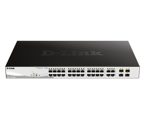 D-Link, 28-Port Gigabit PoE, L2, Smart Managed Switch