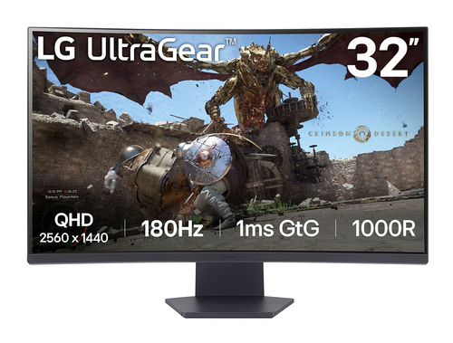 LG (32GS60QC-B.AEKQ), 80 cm (31.5"), 2560 x 1440 pixels, Quad HD, LCD Monitor