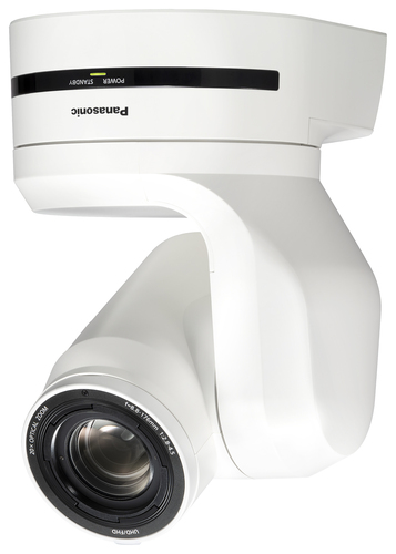 Panasonic AW-HE145 indoor wired IP security camera with bullet design mounted on ceiling