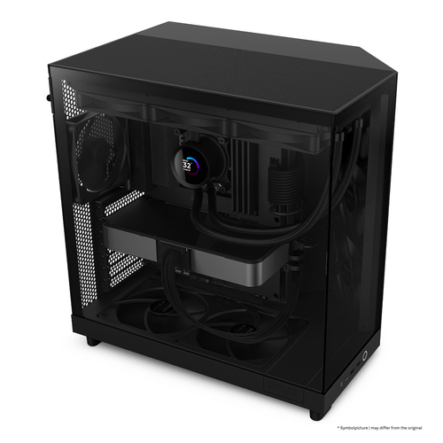 NZXT H6 Flow, ATX, micro ATX, Mini-ITX, Steel, Tempered glass Midi Tower Case