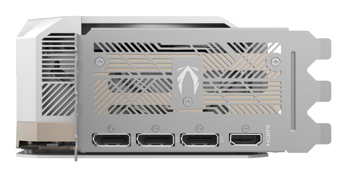 Close-up of Zotac 16GB GDDR7 graphics card for gaming PC