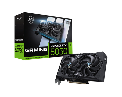 MSI GeForce RTX 5050 8G GAMING OC, 8 GB, GDDR6, 128 bit, PCIe 5.0 Graphics Card