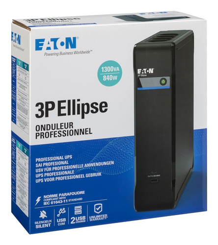 Eaton 3P Ellipse 1.3kVA UPS 12V 7Ah battery compartment view