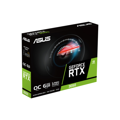 ASUS GeForce RTX 3050 LP BRK OC, 6 GB, GDDR6, 96 bit, PCIe 4.0, Graphics Card