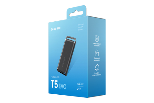 Samsung MU-PH2T0S 2TB Portable SSD USB 3.2 Gen1 – 460MB/s, Black