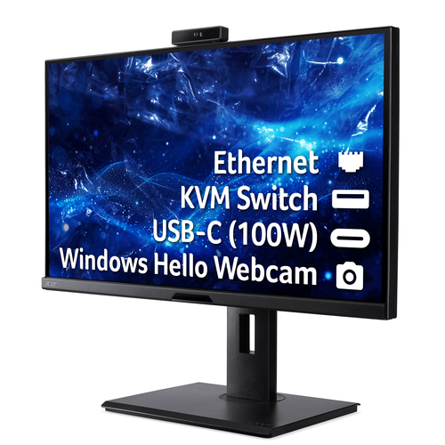 Acer B8 Vero B278UE 27" Quad HD IPS Webcam USB-Hub Computer Monitor