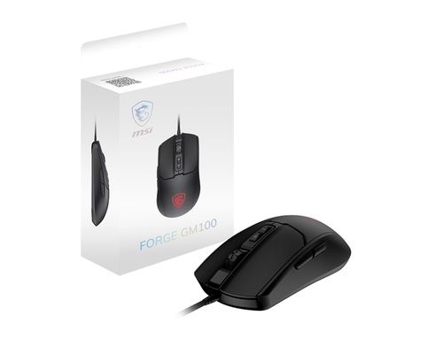 MSI FORGE GM100, Ambidextrous, Optical, USB Type-A, 6400 DPI Mouse