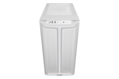 Elegant white be quiet! Pure Base 501 DX Midi Tower with multi-color illumination