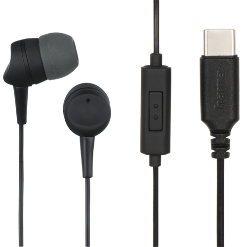Hama 00184192, Wired, Calls/Music, Headset/Earphones, Black, Dark Grey