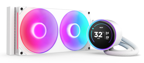 NZXT Kraken Elite 280 RGB, All-in-one liquid cooler, 14 cm, KR28E-W2, White