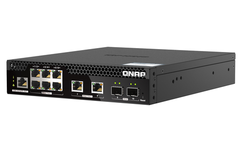 QNAP (QSW-M2106PR-2S2T), L2, 10G Ethernet PoE, Managed Network Switch