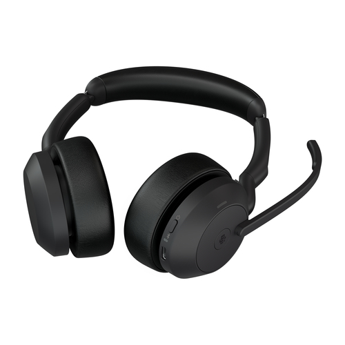 Jabra Evolve2 55 Link380a Stereo, Wireless, 20 - 20000 Hz, Headset/Headphones, Black