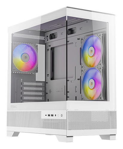 Antec CX500m ARGB, White, ITX, micro ATX, Glass, Steel, Mini Tower Case