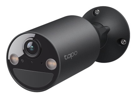 Close-up of TP-Link Tapo C411 lens and spotlight for night vision