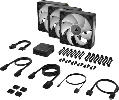 Corsair iCUE LINK RX120 MAX RGB, Fan, 12 cm, 400 RPM, 2000 RPM, Black